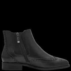 Stivaletto Tipo Batles in Pelle Con Elastico e Lavorazione a Coda sulla Punta