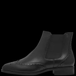 Stivaletto Tipo Batles in Pelle Con Elastico e Lavorazione a Coda sulla Punta
