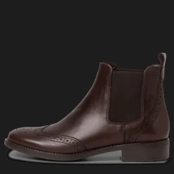 Stivaletto Tipo Batles in Pelle Con Elastico Laterale