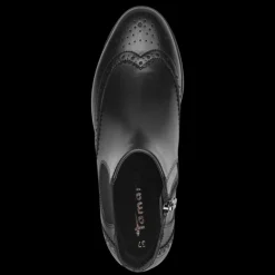 Stivaletto Tipo Batles in Pelle Con Elastico e Lavorazione a Coda sulla Punta